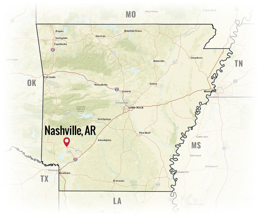 Nashville, AR Map